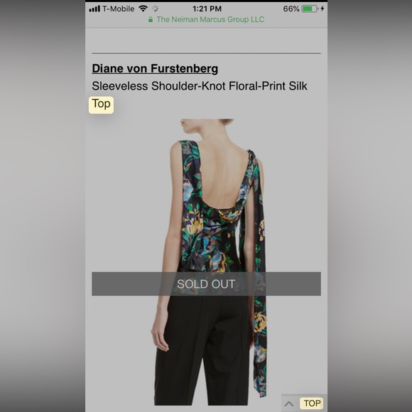 Diane Von Furstenberg Silk Knot Tank Size p - Picture 11 of 12